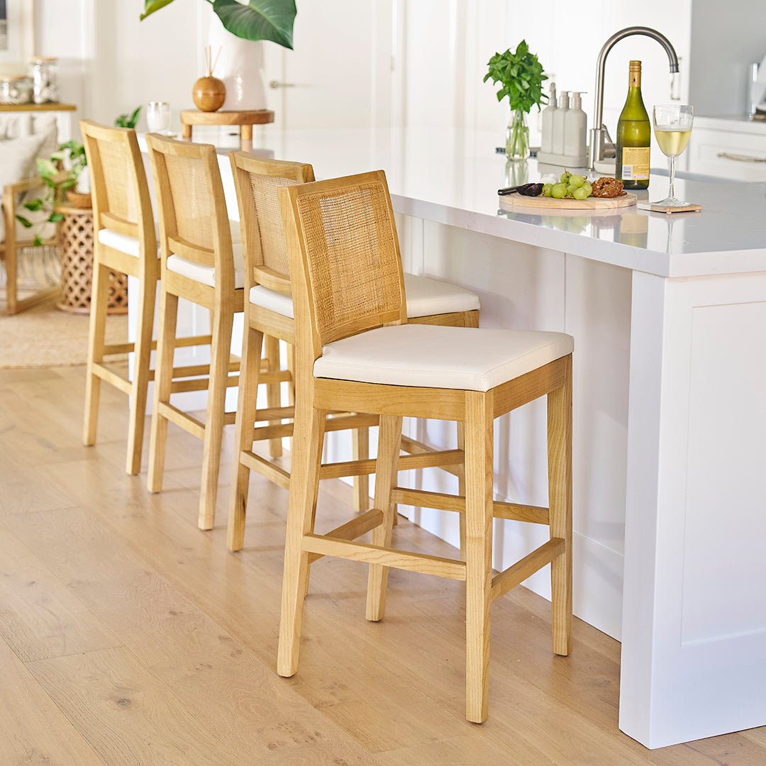 French Provincial White Bar Stools Hamptons Style Stool Sets