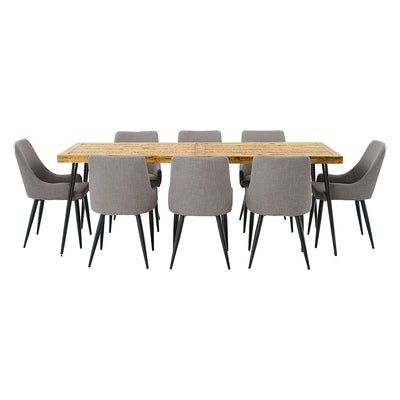 Oslo 2200 Dining Package with Nomad Mid-Grey Chairs