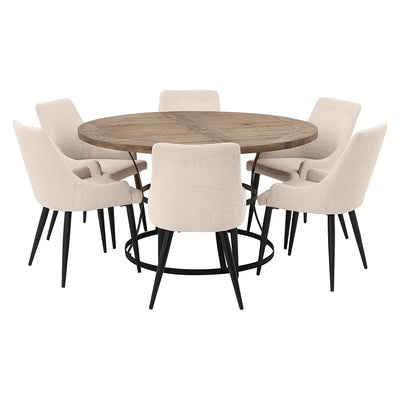 Newcastle 1400 Dining Package with Nomad Natural Beige Chairs