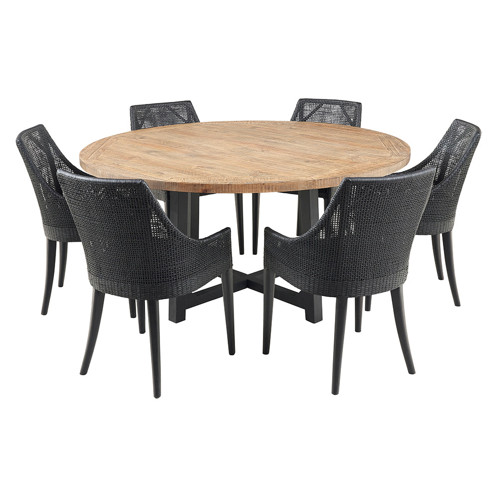 New Oxford 1600 Round Dining Table with Meeka Chairs Afterpay