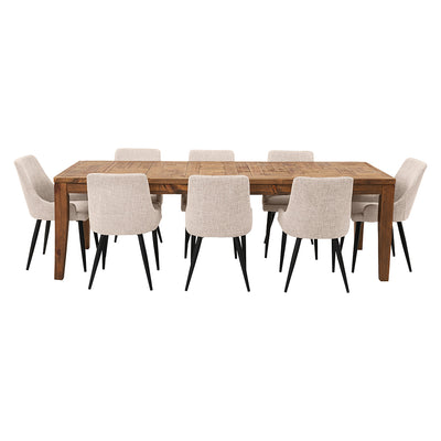 Oslo 2500 Dining Package with Nomad Natural Beige Chairs