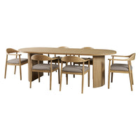 Lux 2500 Oval Dining Package with Lux Armchairs (Taupe Cushions)