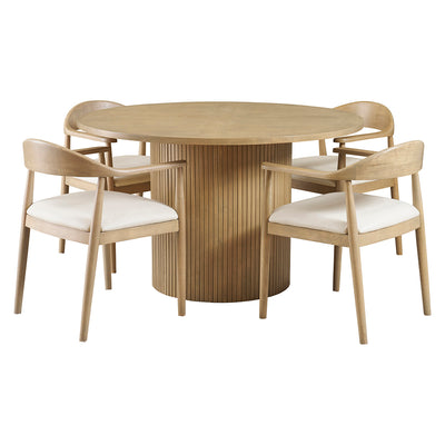 Lux 1300 Dining Package with Lux Dining Armchairs Off White