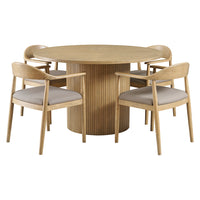 Lux 1300 Dining Package with Lux Dining Armchairs Taupe