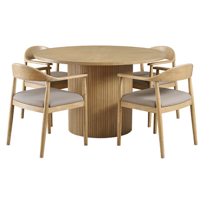 Lux 1300 Dining Package with Lux Dining Armchairs Taupe