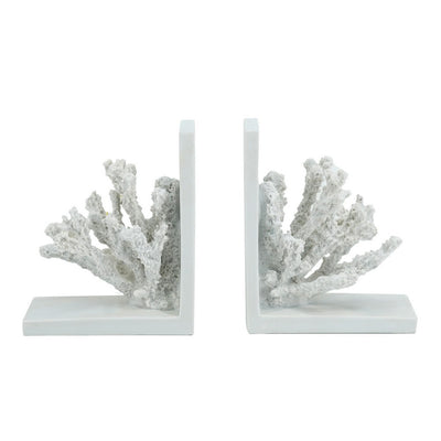 White Coral Reef Bookend Set