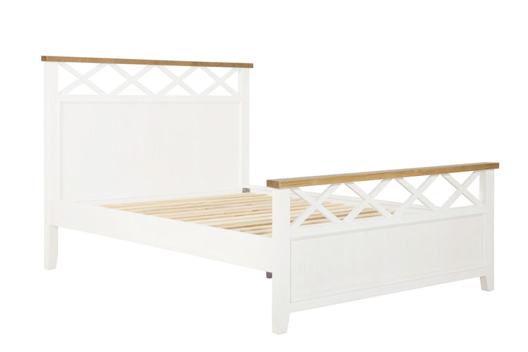 Byron Timber Queen Bed Frame With Cross Headboard And Foot