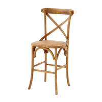 French Cross Breakfast Stool Oak Stain