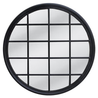 Hamptons Round Mirror Black