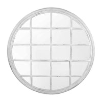 Hamptons Round Mirror Grey