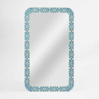 Adina Bone Inlay Mirror Aqua