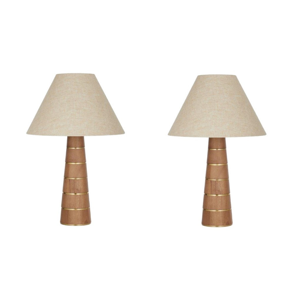 Wood and gold lamp deals