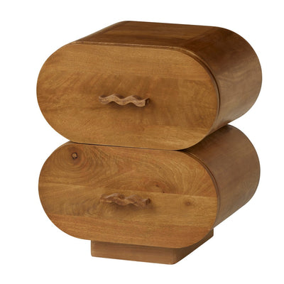 Santo Wood Bedside Table Walnut