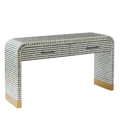 Kaman Inlay Console Table Black Ivory