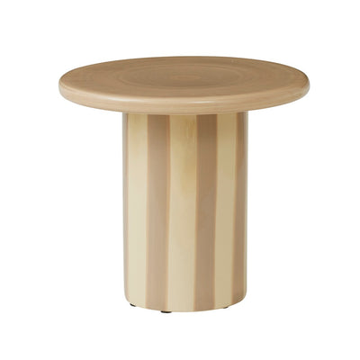 Rayas Ceramic Side Table Taupe