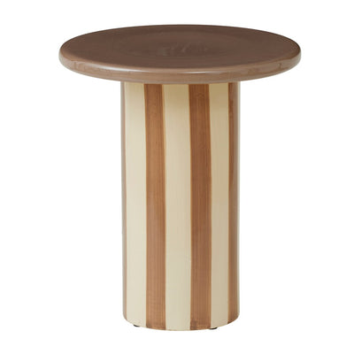 Rayas Ceramic Side Table Tan