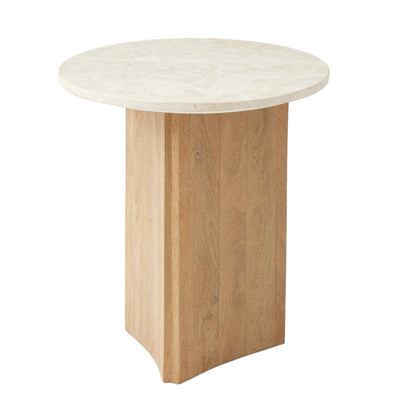 Botto Marble Wood Side Table