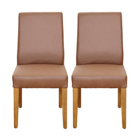 Set of 2 - Kelly Dining Chair Chocolate - Light Brown Legs