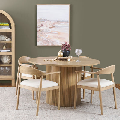 Lux 1300 Dining Package with Lux Dining Armchairs Off White