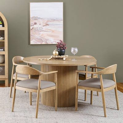 Lux 1300 Dining Package with Lux Dining Armchairs Taupe