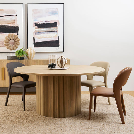 Nikita PU Leather Dining Chair Mocha