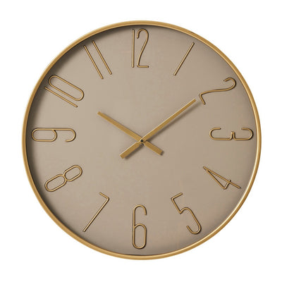 Evans Metal Clock Taupe Gold