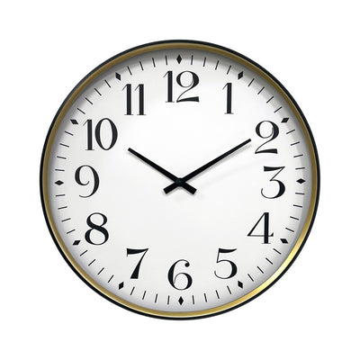 Voight Clock Black Gold Rim