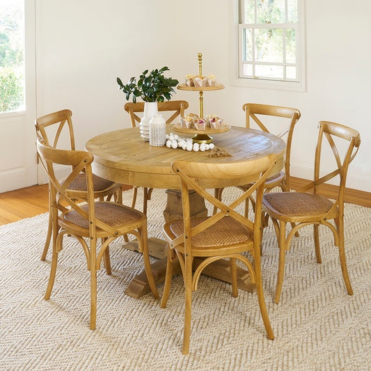 Round Dining Pier One Kitchen Table Chairs Regency Pine Round