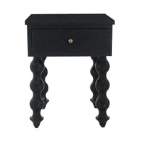 Carob Bedside Table Black