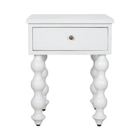 Carob Bedside Table White