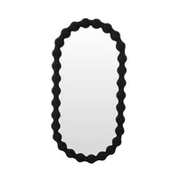 Carob Oval Mirror Black