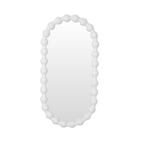 Carob Oval Mirror White