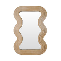 Wiggle Oval Mirror Natural