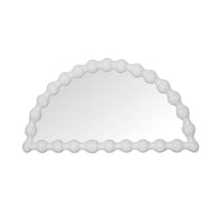 Carob Halfmoon Mirror White