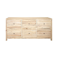 Sonoma 6 Drawer Buffet Distressed Natural