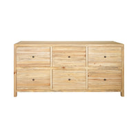 Sonoma 6 Drawer Buffet Distressed Rustic