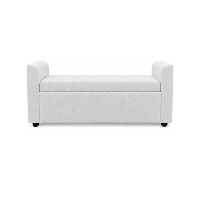 Etna Storage Ottoman Ivory White