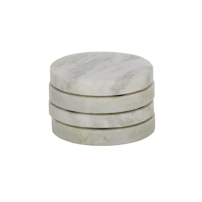 Neo Round Marble Coaster Green -Set of 4