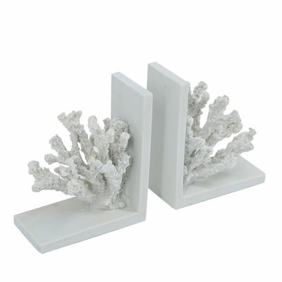 White Coral Reef Bookend Set