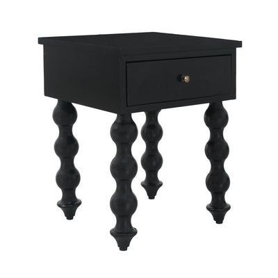Carob Bedside Table Black