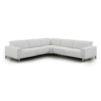 Serenity 5 Seater Corner Electric Recliner Sofa Soft White