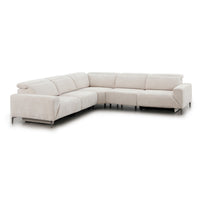 Serenity 5 Seater Corner Electric Recliner Sofa Dove