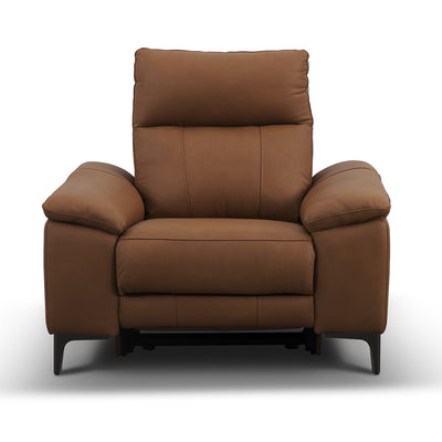 Waldorf Powered Leather Recliner Chair Pecan