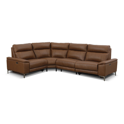 Waldorf 4 Piece Powered Recliner Set Pecan