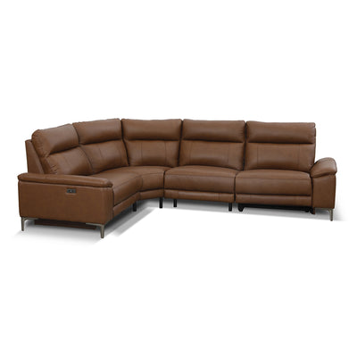 Waldorf 4 Piece Powered Recliner Set Pecan