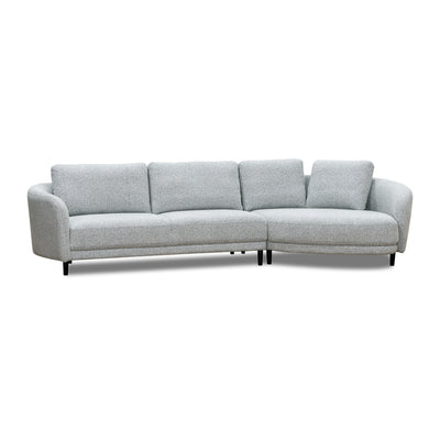 Aura Sectional 3 Seater Sofa with RHF Chaise Light Grey
