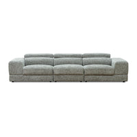 Rove 3 Seater Sofa with Adjustable Headrest Grey