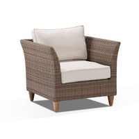Glenelg Outdoor Wicker Arm Chair Brushed Wheat/Cream