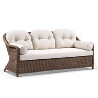 Portsea Outdoor Wicker 3 Seater Lounge Brushed Wheat/Cream