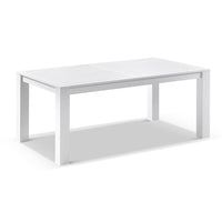 Kingscliff 1800 Outdoor Rectangle Aluminium Dining Table White